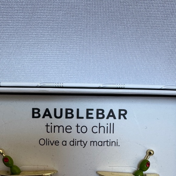BaubleBar Time To Chill Olive Martini Earrings - Gold and Silver - Picture 4 of 7